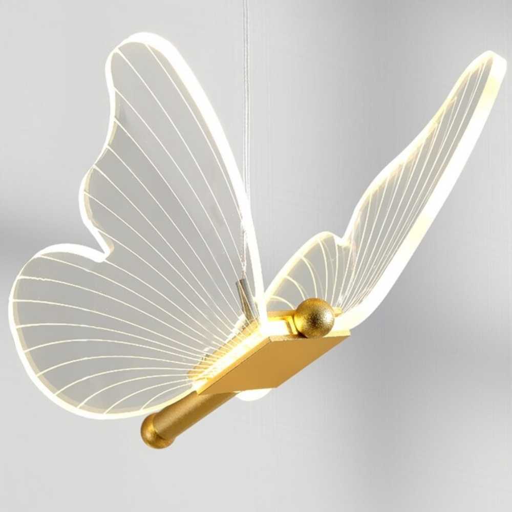 1 Pièce Design De Papillon Et De Feuille D'ornement Suspendu En